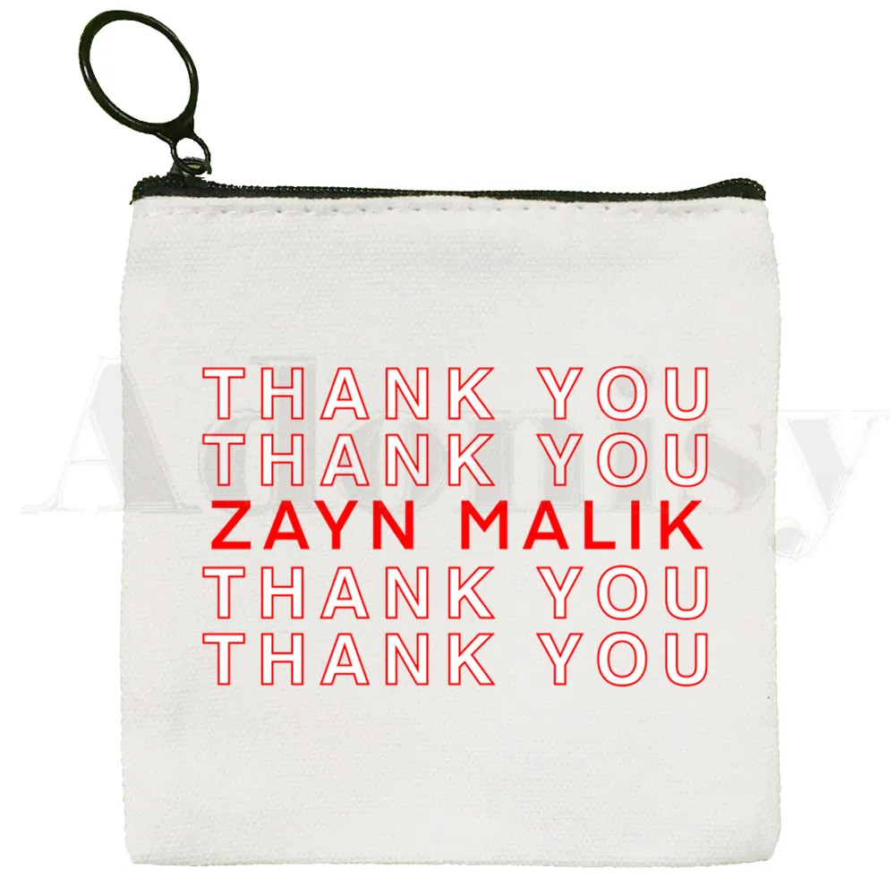 Zayn Malik Nobody Is Listening Harajuku Graphic Coin Purse Illustration Key Case Simple Small Cloth Bag New Creative Coin Purse