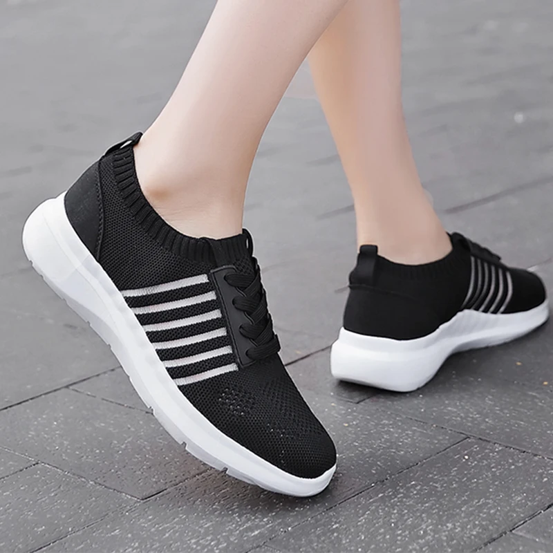 Women Walking Shoes Flat Casual Sneakers Comfortable Breathable Sports Shoes Zapatillas De Deporte