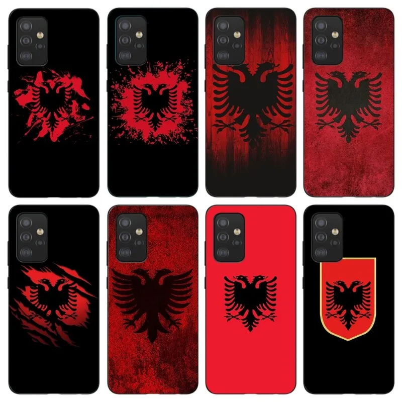 

Чехол для телефона с флагом Албании для Samsung Galaxy S6, S7, S8, S9, S10, S21, S22 Plus, ультрамягкий черный чехол для телефона