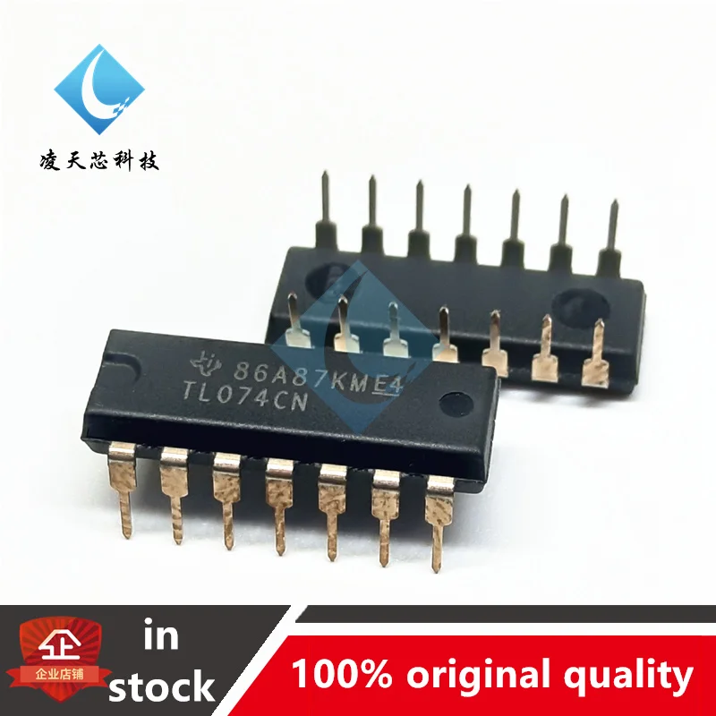 

TL074CN TL074 Inline DIP14 FET Quad Operational Linear Amplifier Chip