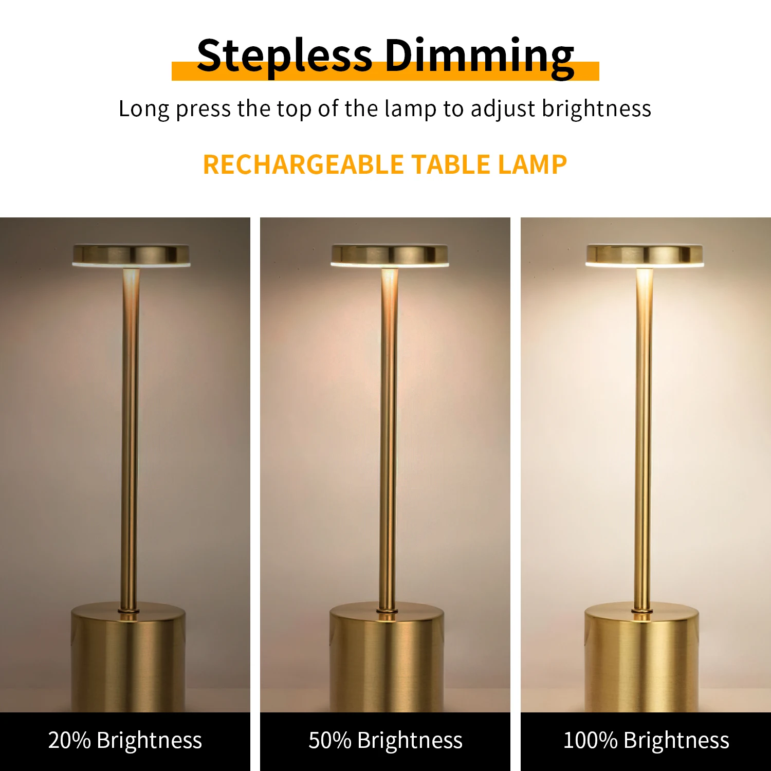 Сенсорное управление светодиодной настольной лампой с 3 цветами регулируемой