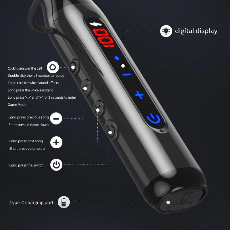 Новые беспроводные наушники с функцией воспроизведения 200 часов Bluetooth-наушники