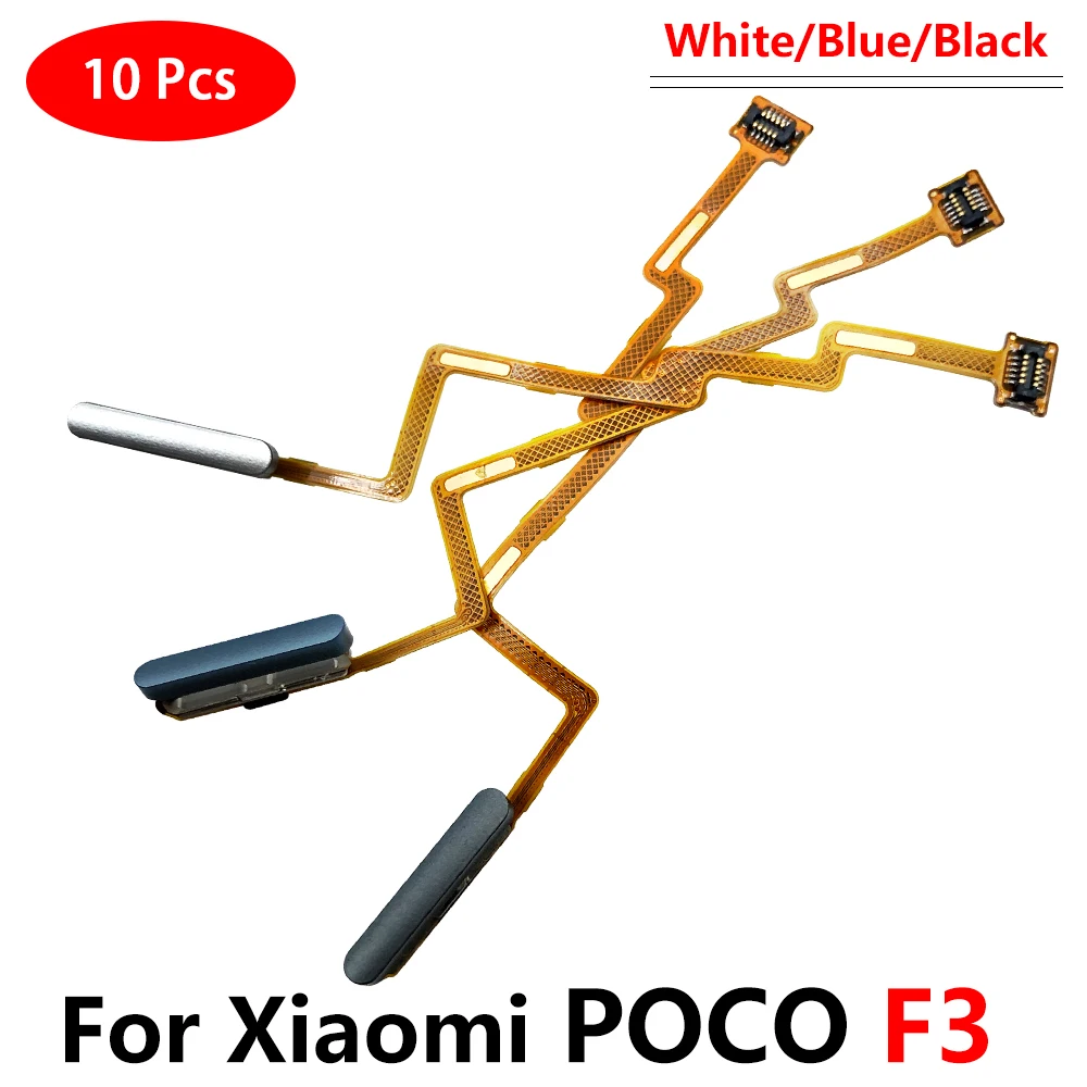 

10 Pcs For Xiaomi Poco F3 Home Button Fingerprint Scanner Menu Return Key Sensor Flex Cable Smartphone Replacement Parts
