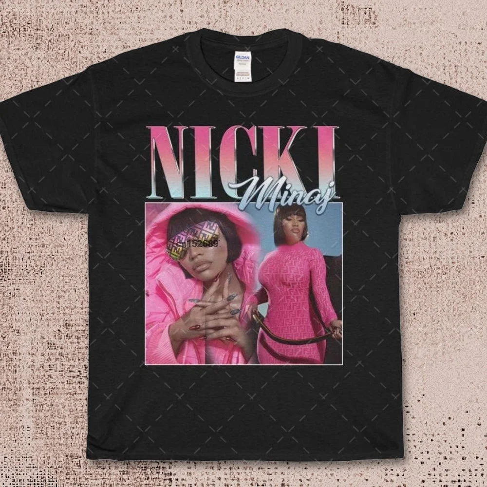 

Винтажная Ретро футболка NICKI MINAJ Rap в стиле хип-хоп 90-х