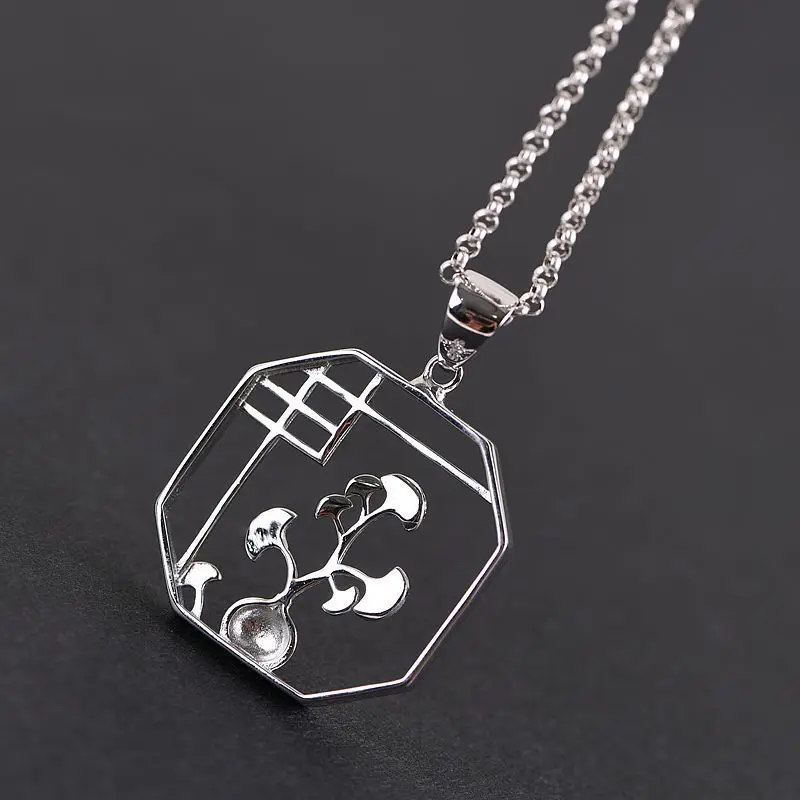 

FNJ 925 Silver Pendant Flower Romantic Original Pure S925 Sterling Silver Pendants for Jewelry Making Women