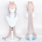 Парик для косплея Game Genshin Impact Raiden Shogun, парик для косплея Baal, длинные смешанные цвета, термостойкие синтетические волосы, парики аниме + WigCap