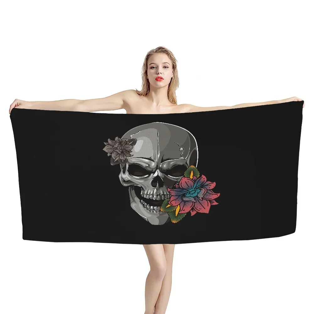 Пляжное полотенце в готическом стиле быстросохнущее банное из мягкой микрофибры