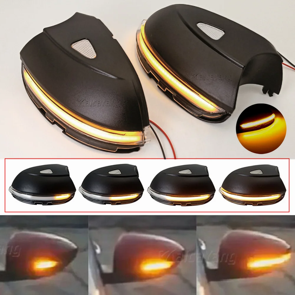 

2 pieces For VW Passat CC B7 Beetle Scirocco Jetta MK6 Euro LED Side Wing Dynamic Turn Signal Light Rearview Mirror Indicator