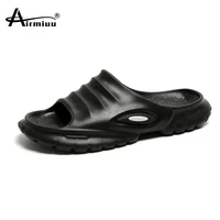 men thick platform shoes summer slip resistant beach flip flops male outdoor casual quick dry slides sandals rubber sole size 46