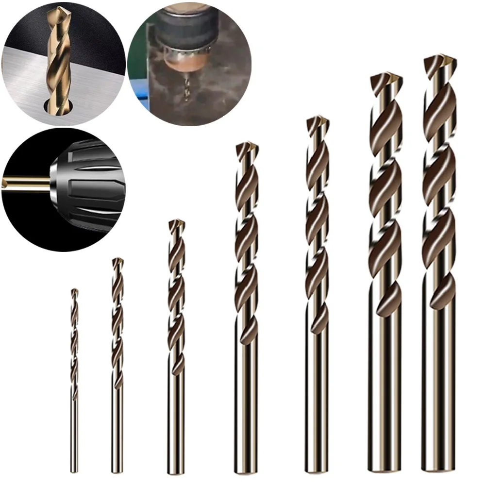 

5pcs HSS M35 Cobalt Drill Bit 1-4mm 135° Split Point Tip Auger Drill Bit For Stainless Steel Metal Wood Hole Cutter Power Tool