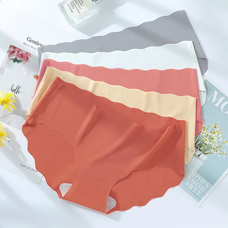 Однотонные женские бесшовные трусики женское нижнее белье из вискозы удобные