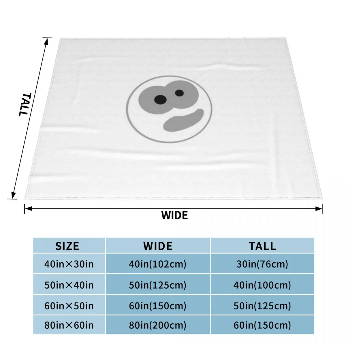 Ультрамягкое Флисовое одеяло каракули с изображением лица