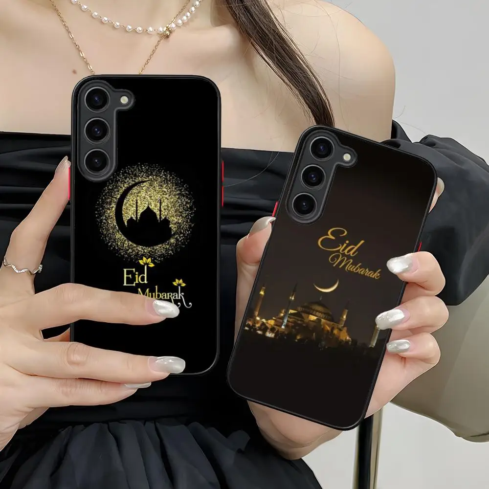 Фото Чехол для телефона «Ид Мубарак» для Samsung Galaxy S26 S25 S24 S23 S22 S21 Plus FE Ultra, противоударный, с эффектом кожи №5