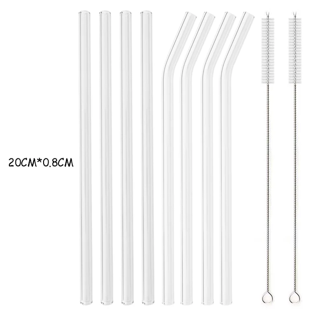 

Многоразовые стеклянные трубочки Pinkten, набор из 8 штук