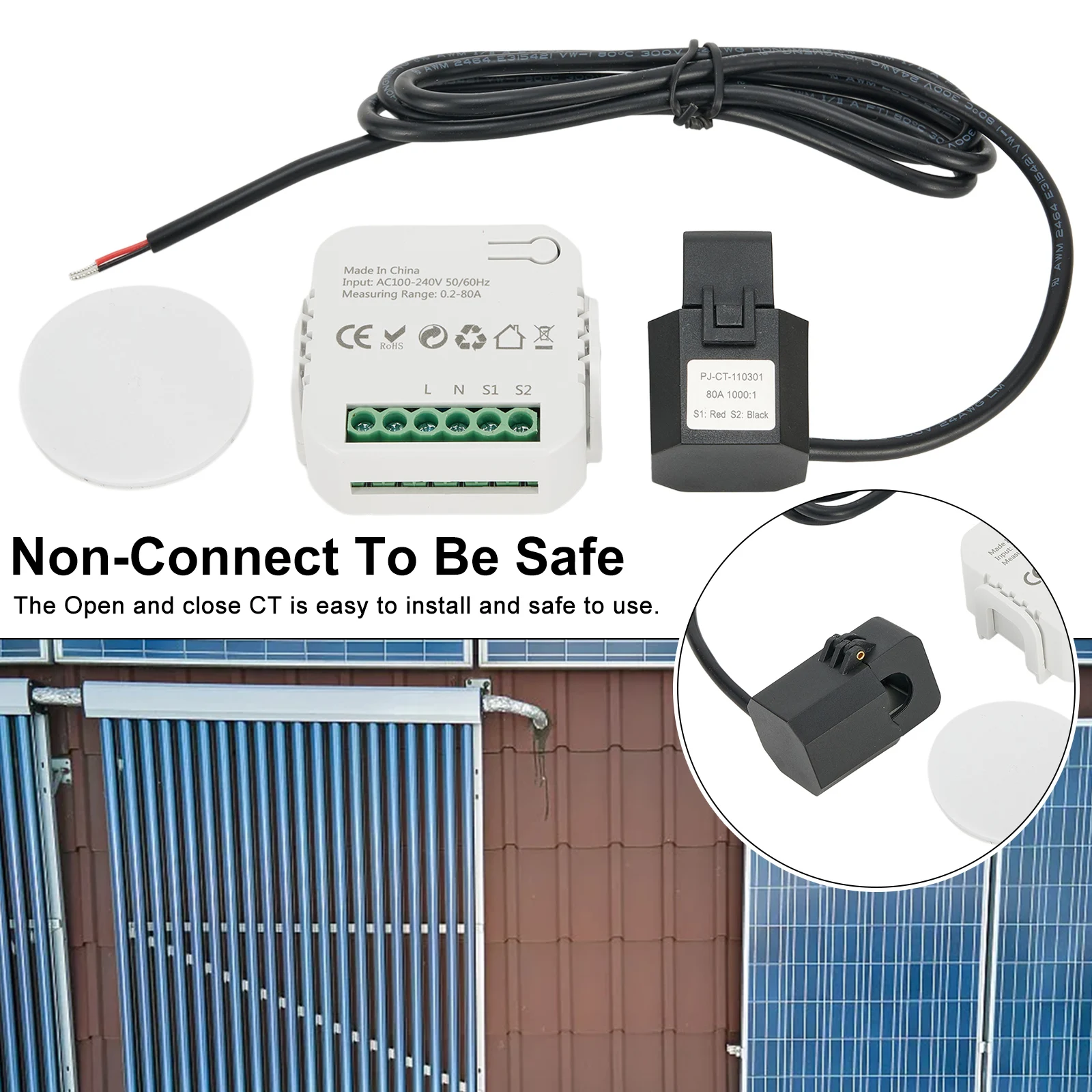 

Измеритель электроэнергии Tuya Smart Life, умный измеритель напряжения с зажимом, Wi-Fi, CT 0,2-80 А