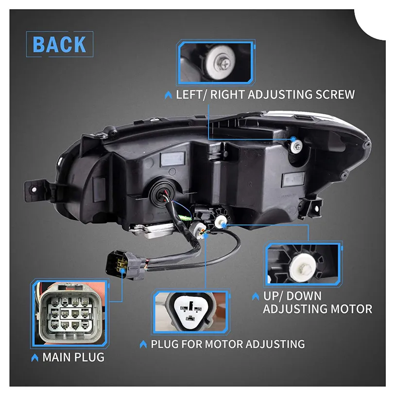 Светодиодные фары проектора совместимые с Subaru WRX/STI 2015-2021 база премиум-класса