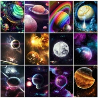 5d diy diamond painting full squareround landscape pictures of rhinestones diamond embroidery outer space mosaic home decor