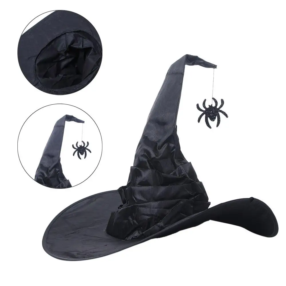 

Hats Children Performance Props Bat Night club Accessories Sorcerer Caps Halloween Hats Witch Hats Black Folds Wizard Cap