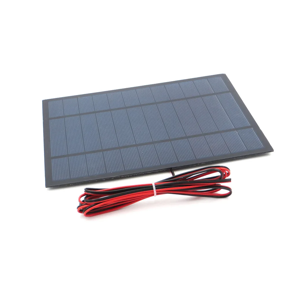 

6V 6W Solar Power Element Type + 200cm Red Black Line DIY Solar Board