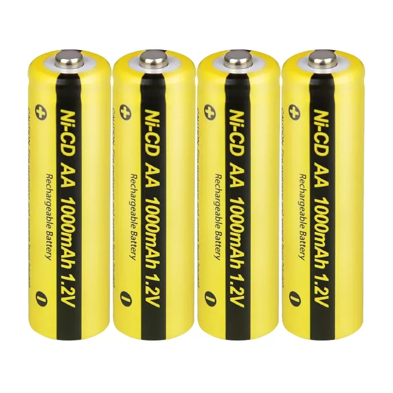 

NEW 4pcs PKCELL 1000mAh 1.2V AA NiCd Rechargeable Industrail Batteries Button Top