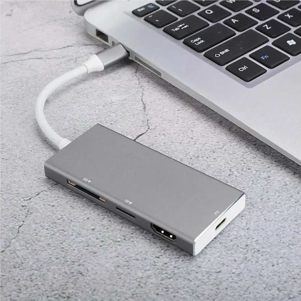 

Многофункциональный адаптер 7 в 1 Type-C для Macbook DC5V