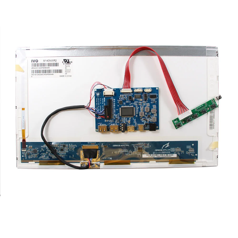 14 дюймов 1366x76 8 светодиодный подсветка ЖК-экран LVDs и плата контроллера USB HD MI типа C