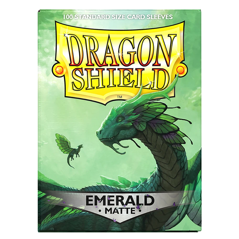 

100 карат/коробка, матовые изумрудные рукава для карт Dragon Shield для защитных карт стандартного размера MTG/OPCG/PKM