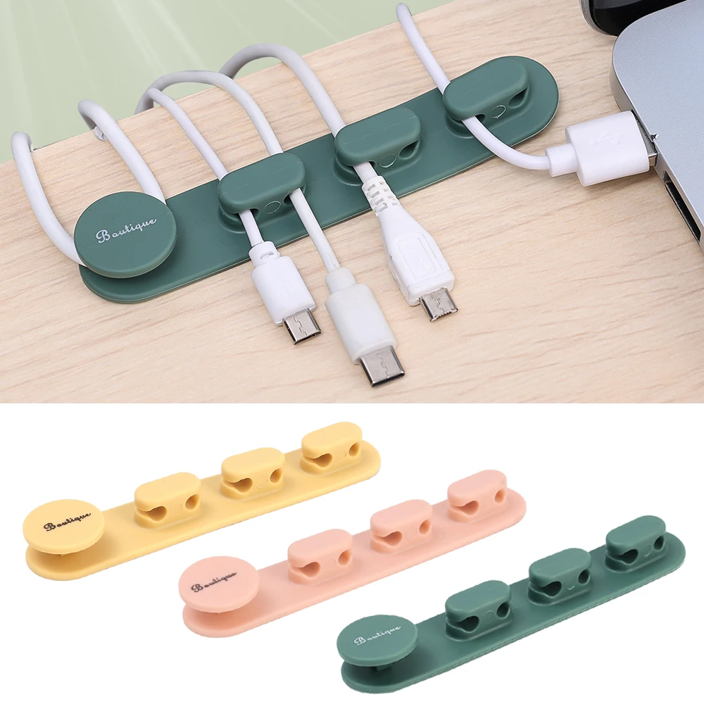

Органайзер для кабеля, простая и аккуратная Защита USB, гибкие зажимы для управления, настольный держатель для зарядки, провод для наушников