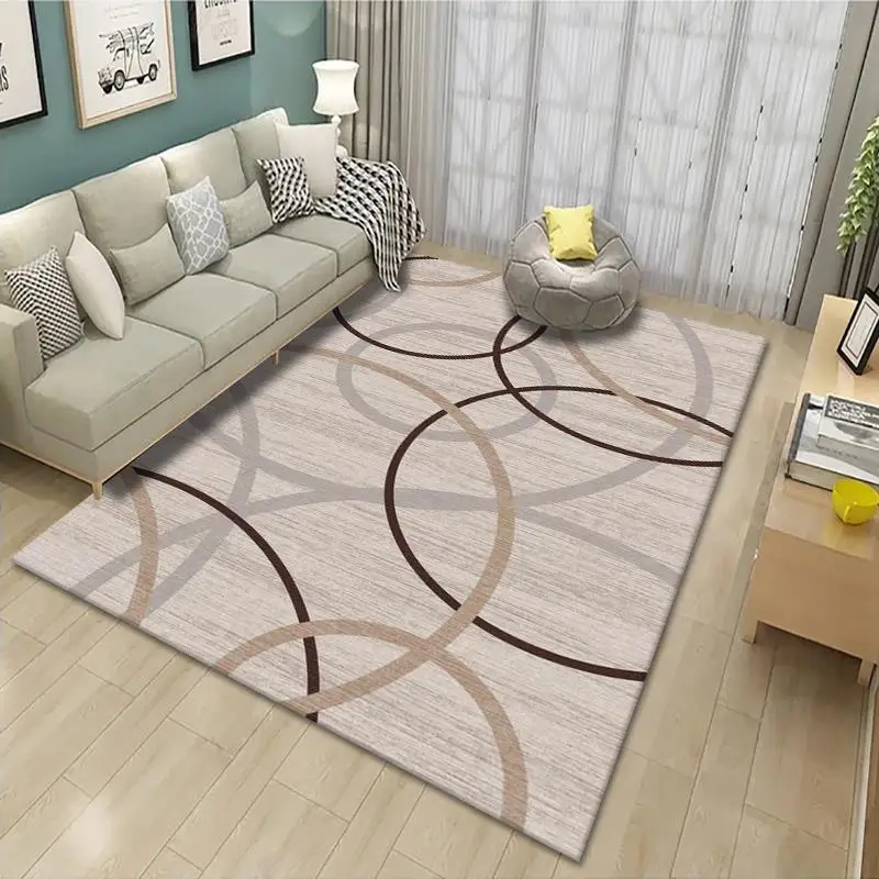 

Modern Geometric Carpet Living Room Decoration Carpets Study Cloakroom Large Area Mat Home Bedroom Beside Washable Non-slip Rug