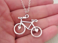 creative womens necklace bicycle pendant necklace fine girl solid jewelry birthday gift bijoux