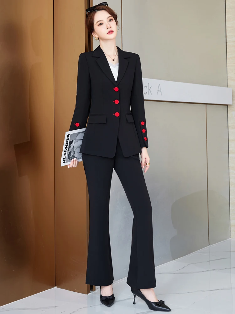 Red and White Autumn New Fashion Fake Two Pieces Casual Small Suit Temperament Suit Coat Professional Suit Small Fragrance Godde