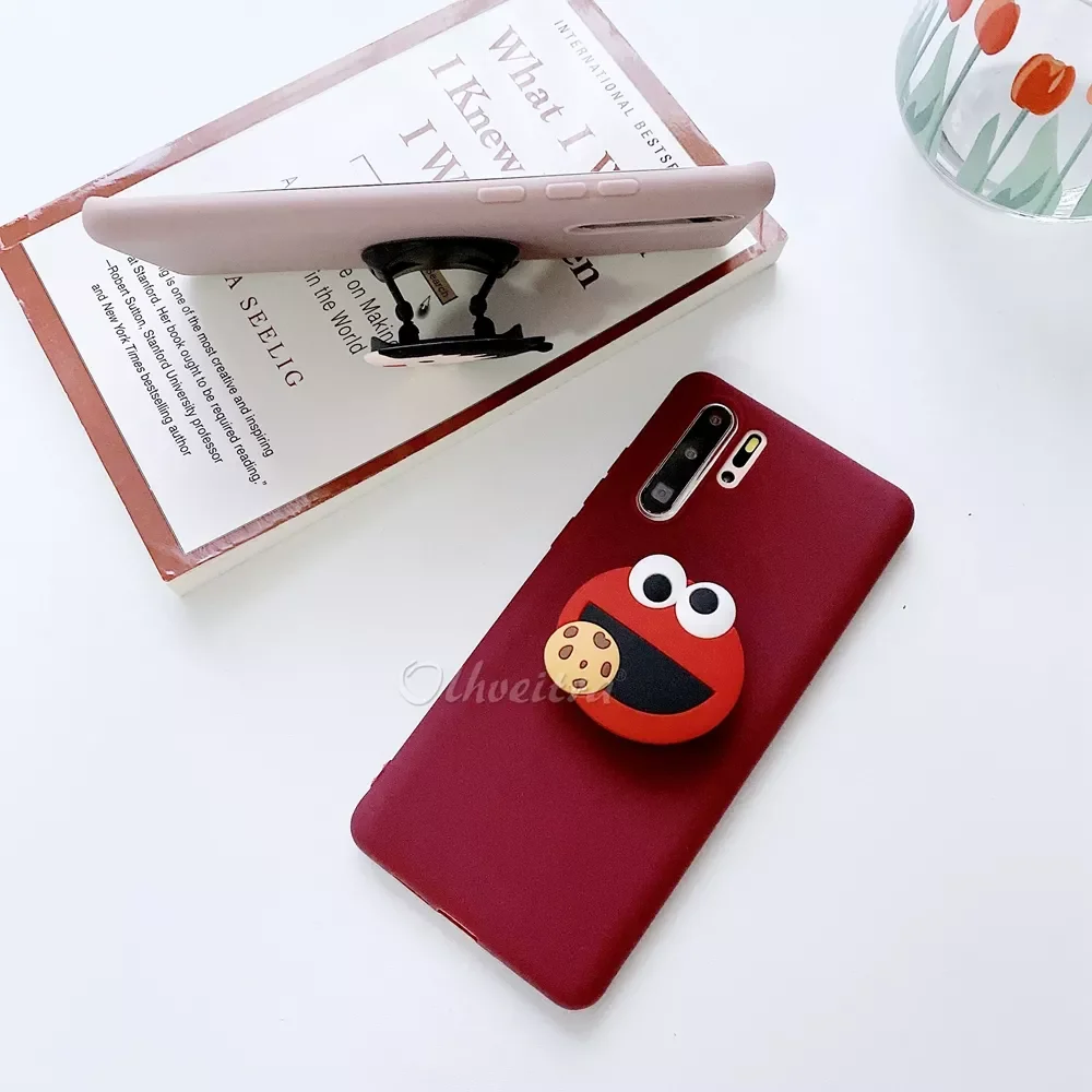 

3D Cartoon Phone Holder Case For Huawei Mate 20 Lite 10 9 Pro 30 5T 5 6 Pro 5i Cover Soft Silicone TPU Stand Case