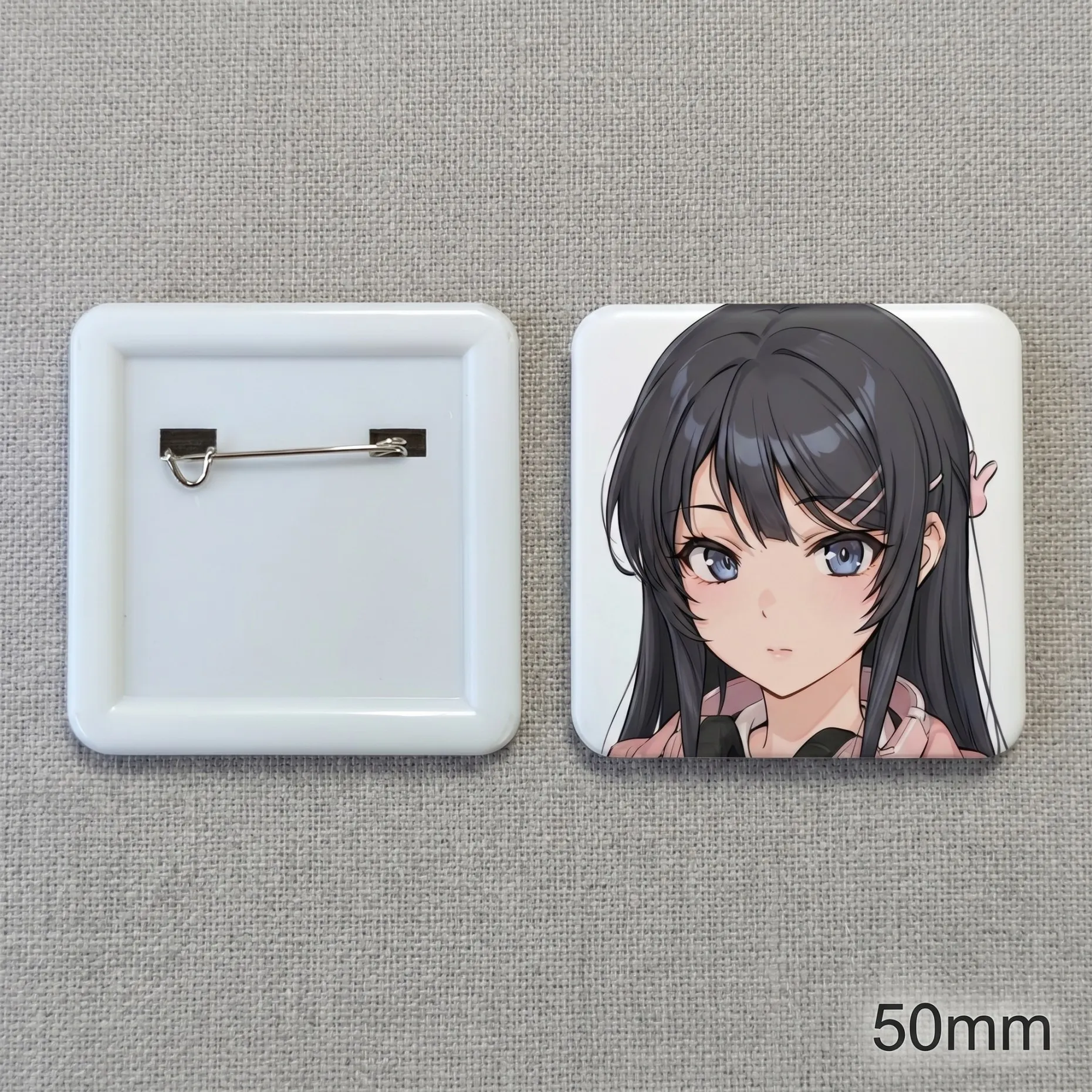 Значок-брошь Mai Sakurajima из аниме Seishun Buta Yarou wa Bunny Girl Senpai no Yume wo Minai, коллекционная пуговка (art.: 3920db779a2fe) - 3920db779a2fe
