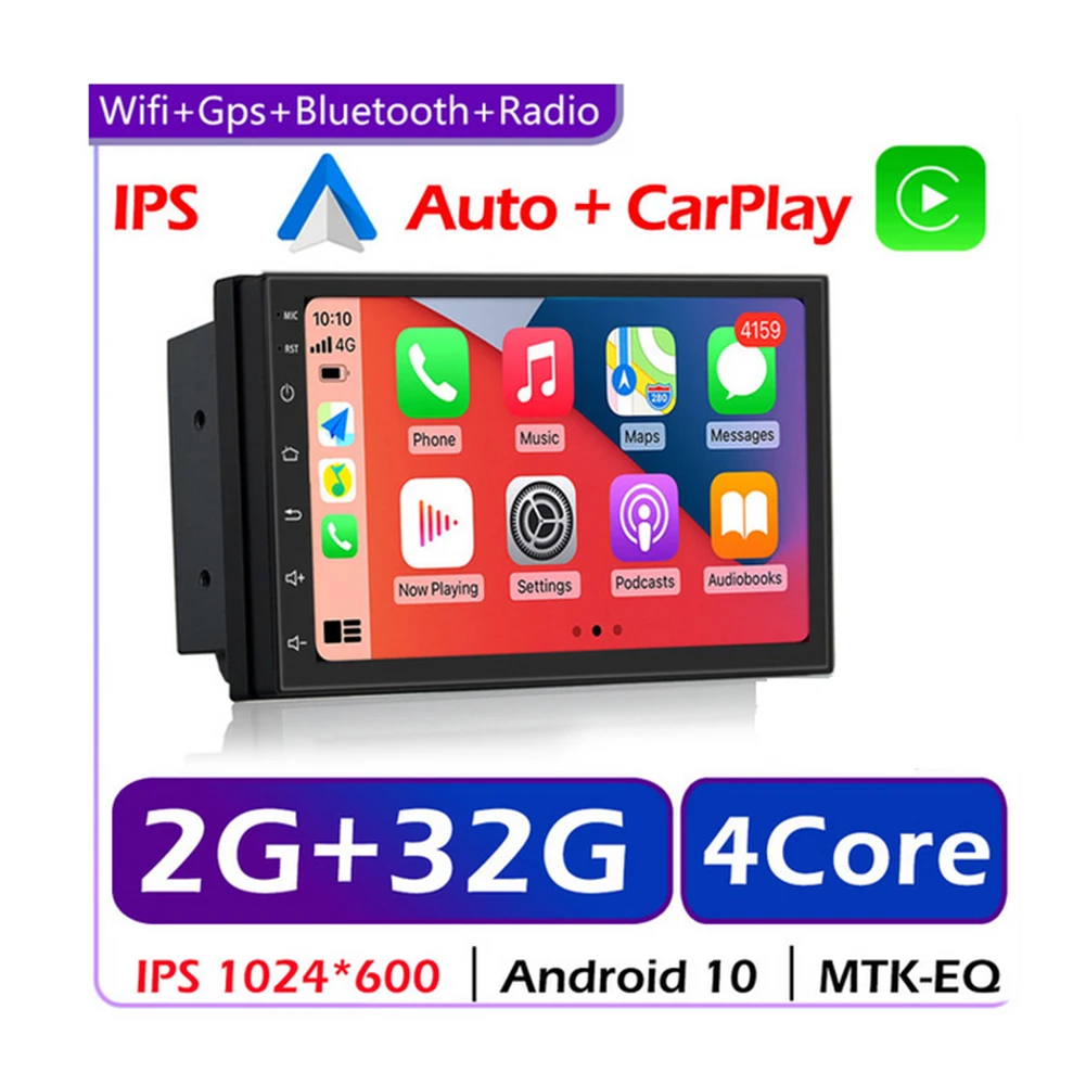 

7 inch Wireless Carplay Apple IOS Android Auto Bluetooth Wifi Car Multimedia Player GPS Navigation Video Player Car Radio