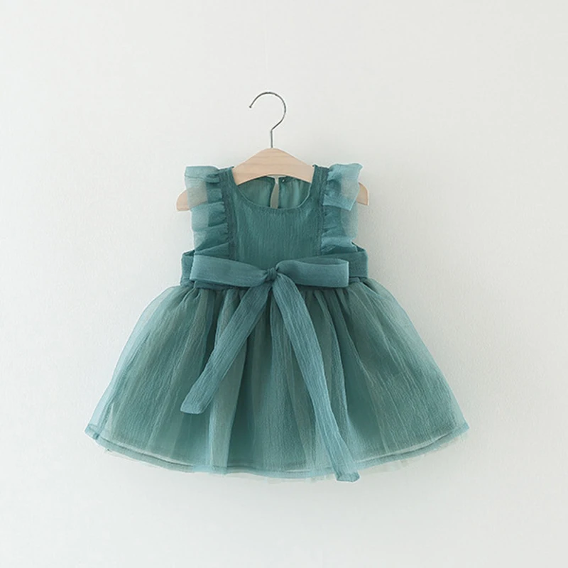 

2022 Summer Princess Dresses for Toddler Baby Girls Elegant BeBe Beach Clothes Sleeveless Cotton Party Princess Dress Vestido