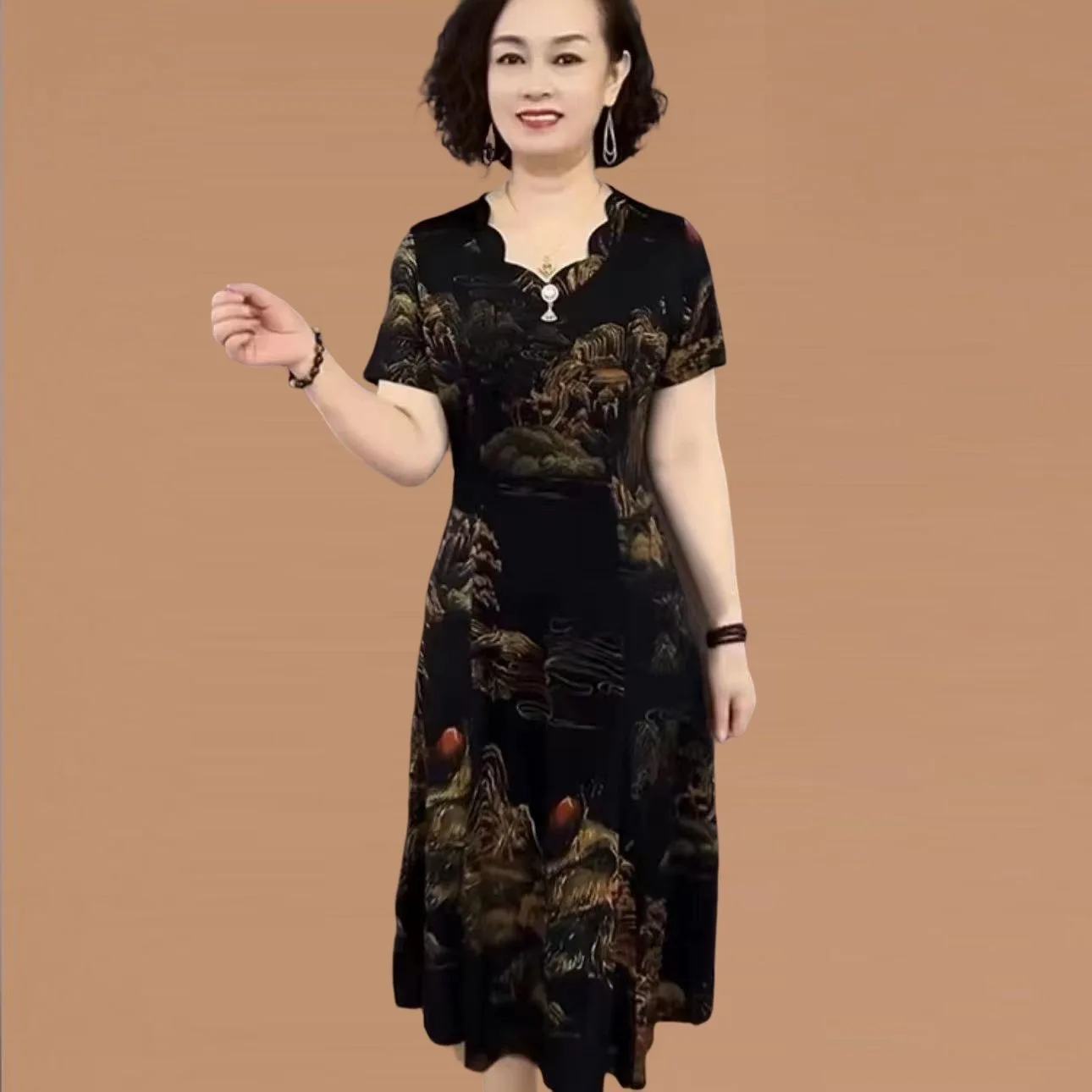 

Новинка 2023, темпераментное тонкое модное летнее платье в иностранном стиле, летнее платье