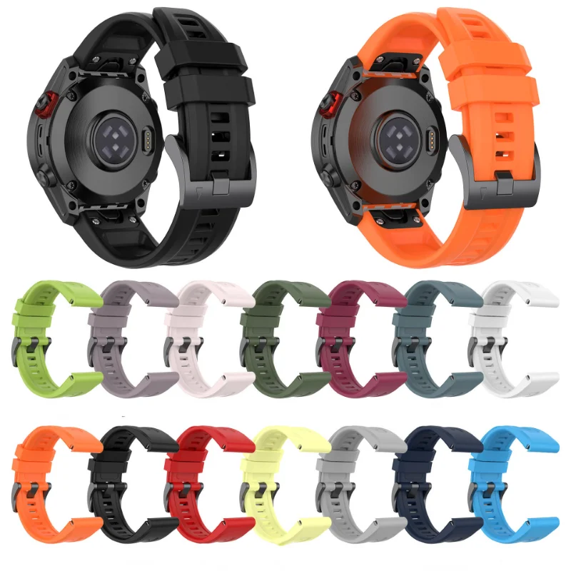 

QuickFit 20 22 26mm Silicone Strap for Garmin fenix 7X 7 7S 6X 6 Pro 6S 5 5X Plus Smart watch Band Bracelet for fenix 7 6 Correa