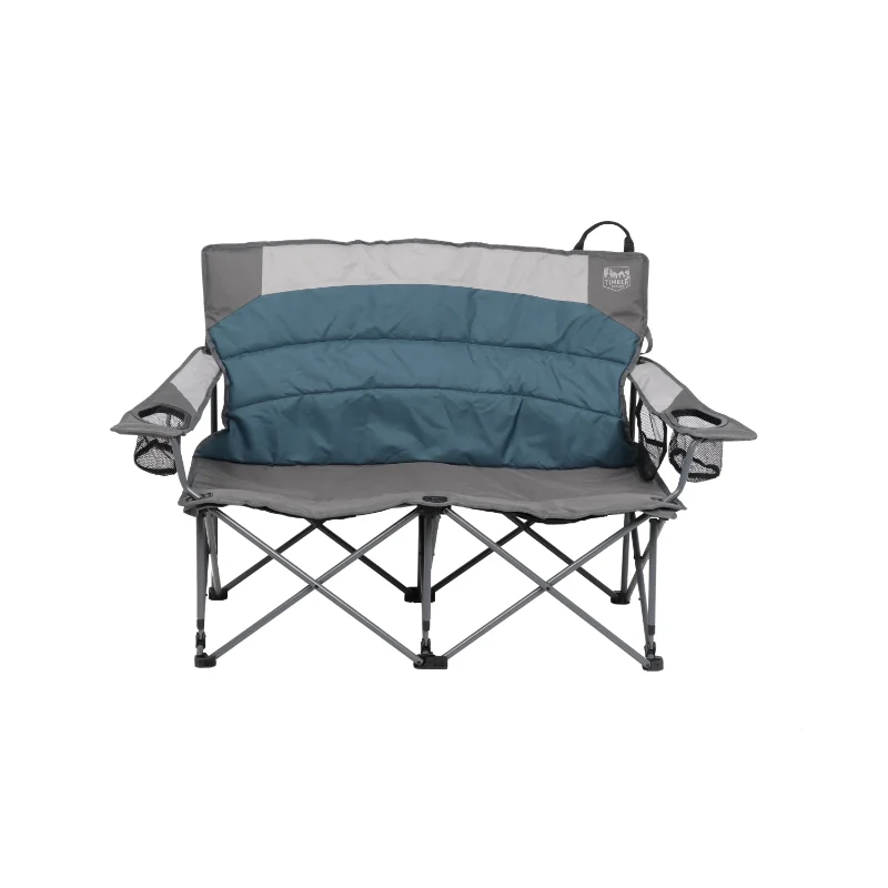 Timber Ridge Spruce Duo Loveseat Camping Chair, Blue, Adult foldable chair