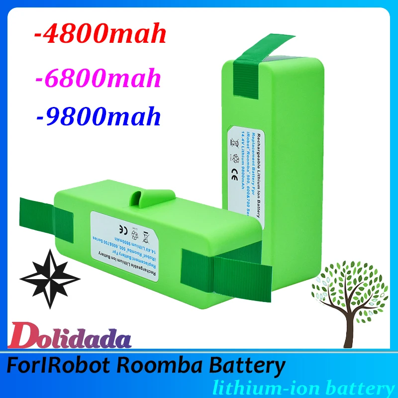 

New 14.4 V 9800mah Rechargeable Li-ion Battery for Irobot Roomba 500 600 800 IRobot Roomba 533 Series Green Sweeper Battery Pack