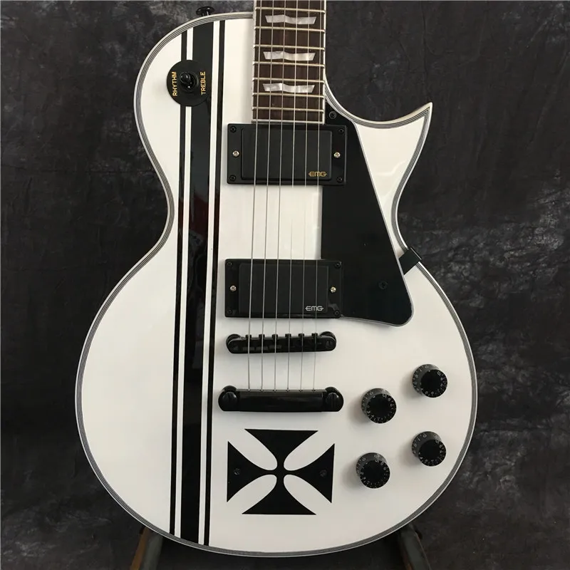 

High quality white ESP electric guitar guitar factory solid wood electric guitar