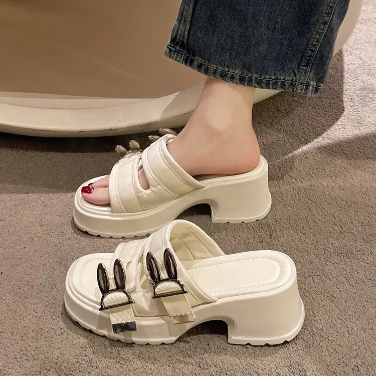 

Summer Women Slippers 2023 New Fashion High Platform Flats Ladies Slides Female Outdoor Casual Beach Vacation Sandal