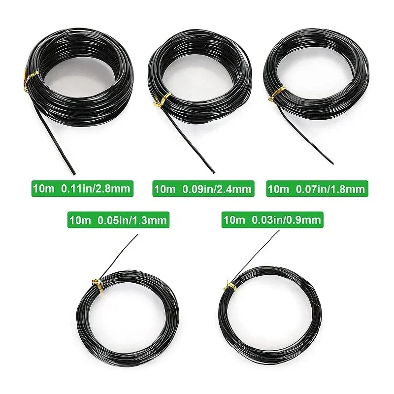 5 м/10 м рулоны проволоки для бонсай анодированный алюминий тренировочная