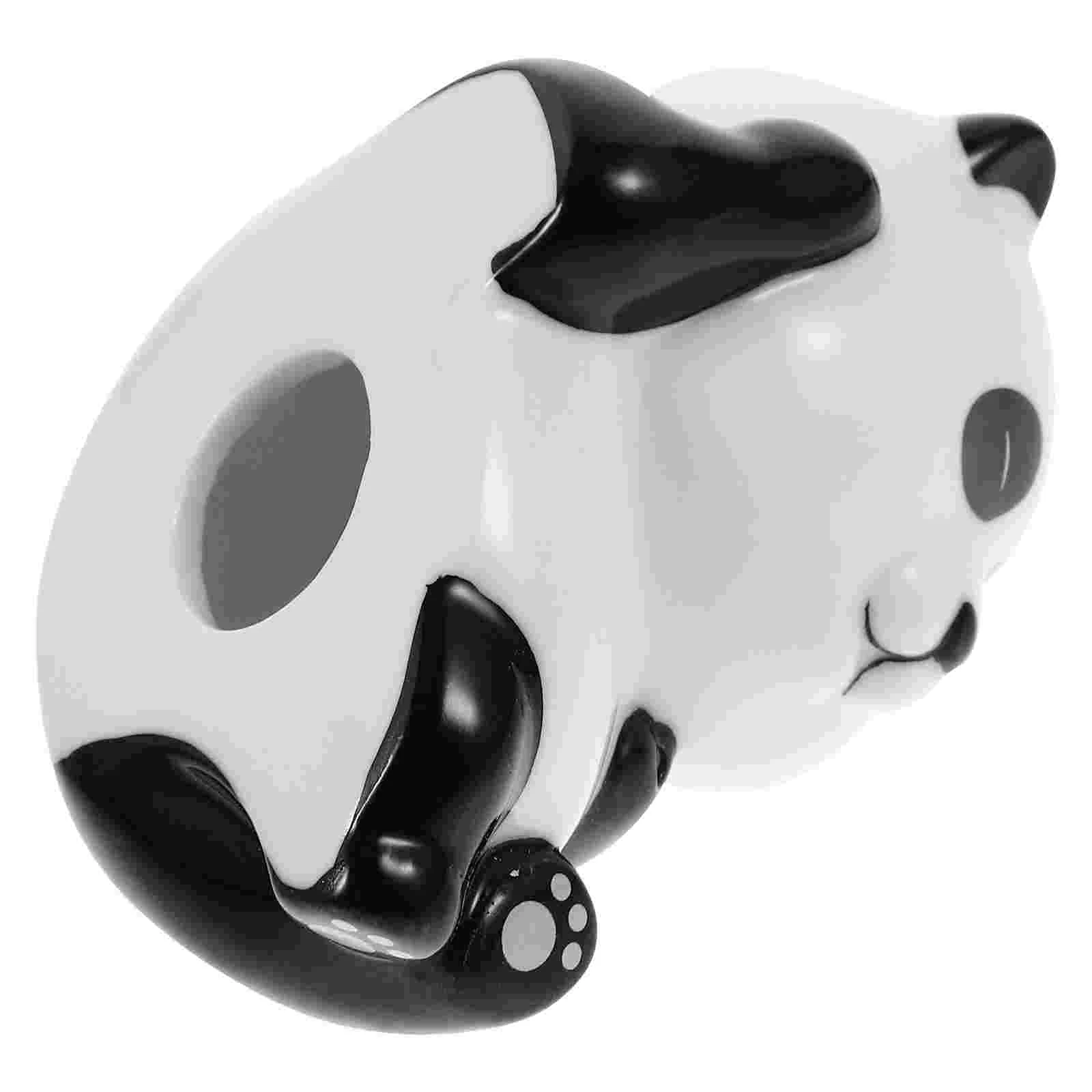

Sticker Holder Desktop Decor Censer Stand Ornaments Decorative Ceramics Tabletop Panda Figurine Office Cartoon