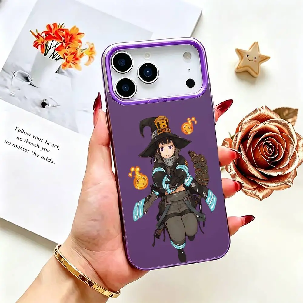 Чехол для телефона F-Fire Force Maki Oze для iPhone 17, 16, 15, 14, 13, 12, 11 Plus, Pro Max, XS, цветной серебристый чехол-накладка (art.: 3920dbd3fdfe7) - 3920dbd3fdfe7