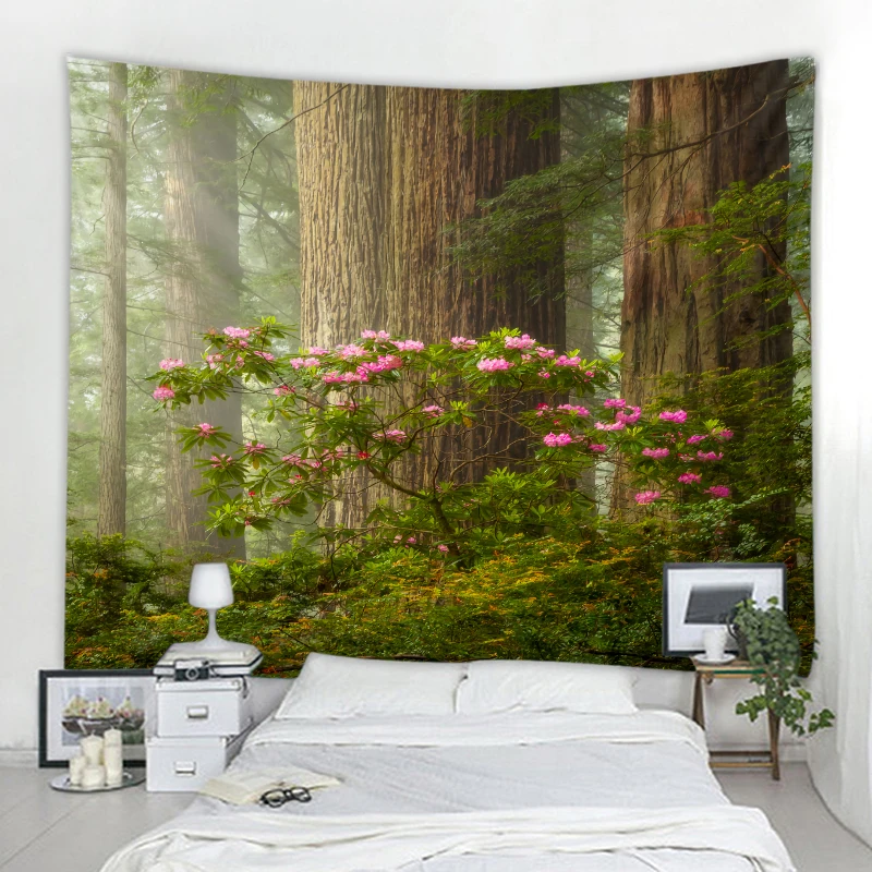 

Tapestry Curtain Living Room Bedroom Background Decoration Beautiful Waterfall Nature Landscape Landscape Background Decoration