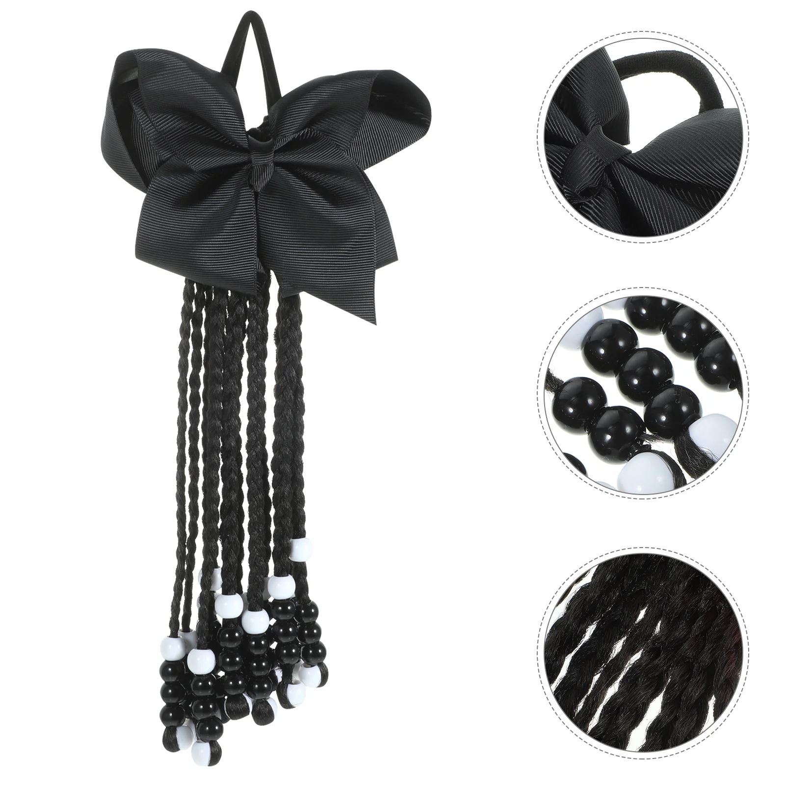 

Women Braided Hair Extensions Braids Ponytail Wigs Beaded Womens Fiber Child Accessories