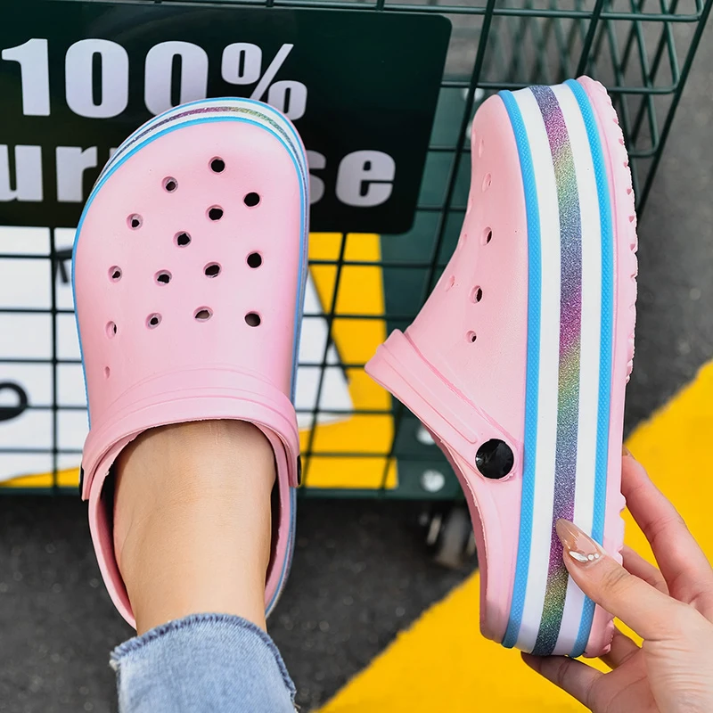 Сандалии унисекс пляжные Классические тапки для сада на платформе Эва Летняя