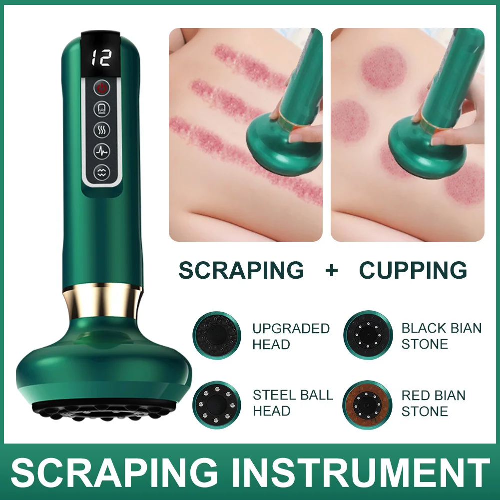 

Electric Cupping Massager 6/12 Gear Vacuum Suction Cup Guasha Body Scraping Heating Massage Therapy Gua Sha Tool