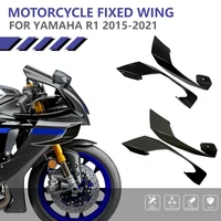 for yamaha r1 fixed wing winglet r1 2015 2022 motorcycle fairing housing aerodynamic black abs carbon fiber