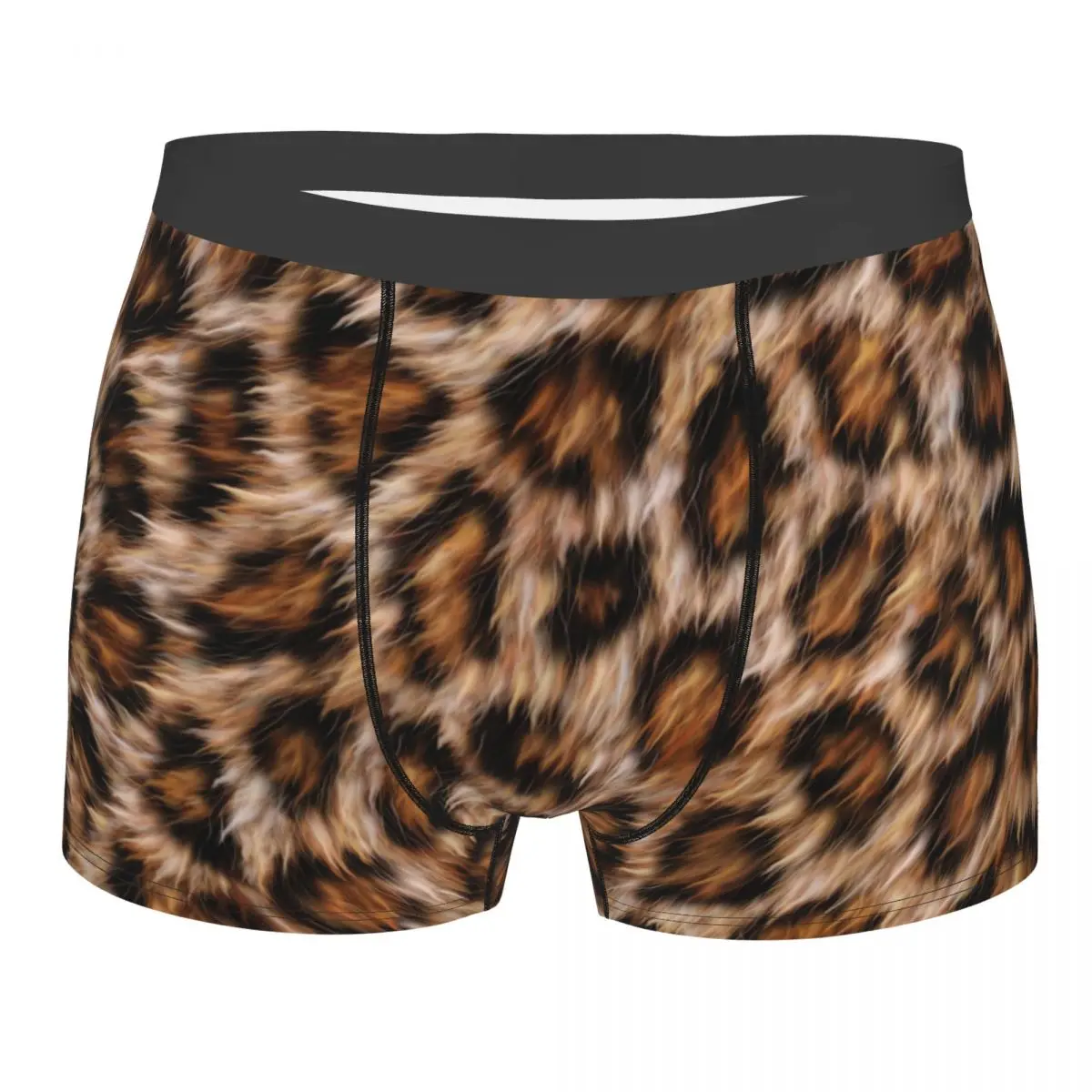 

Leopard Man's Boxer Briefs Pattern Texture Painting Highly Breathable Underpants Print Shorts Birthday Gifts